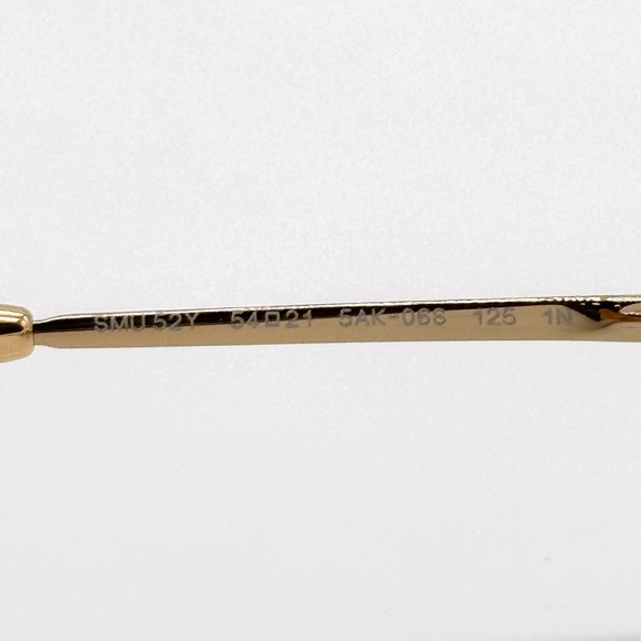 NEW MIU MIU SMU 52Y 5AK06S GOLD MU52YS 5AK06S OVAL MU 52YS WOMEN SUNGLASSES - Picture 14 of 14